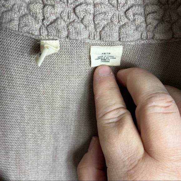 ANTHROPOLGIE Moth Open Front Cowl Neck Cardigan Sweater size xs 0914 - Picture 2 of 3